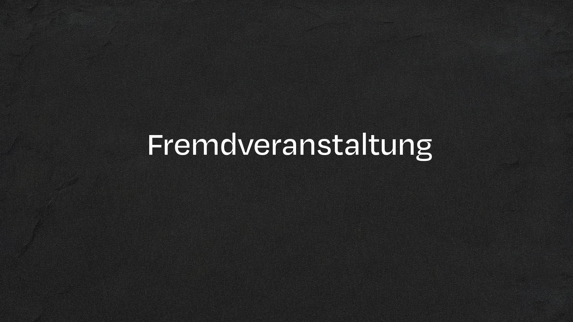 fremdveranstaltung